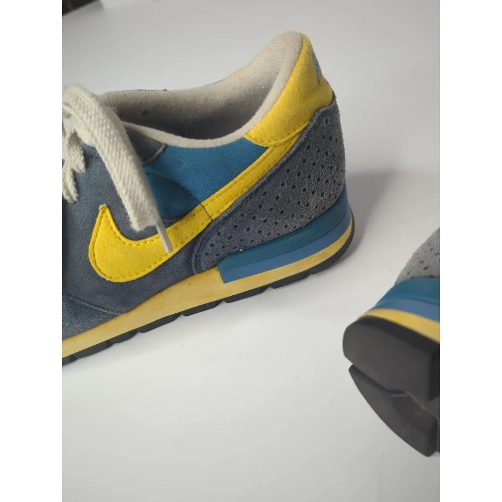 Nike Air Epic Blue Yellow 525249-474 Mens 8 Suede Retro Colorblock 2012